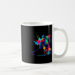 Color Splash Hockey-Spieler-Outfit für Eissport L Kaffeetasse