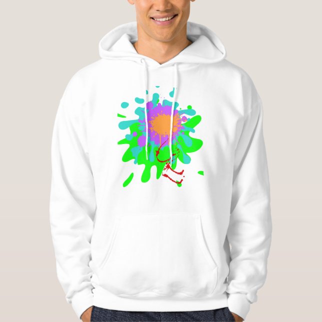 Color Splash Kapuzenpullover Hoodie (Vorderseite)