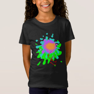Color Splash Mädchen Feinripp-T-Shirt T-Shirt