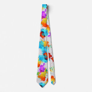 Color Splash Muster CC01 L Gray BG Krawatte