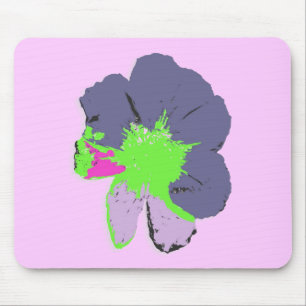 Color Splash/PopArt-Blume Mousepad
