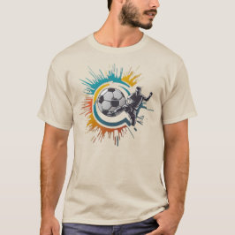 Color Splash Soccer Player T - Shirt" T-Shirt