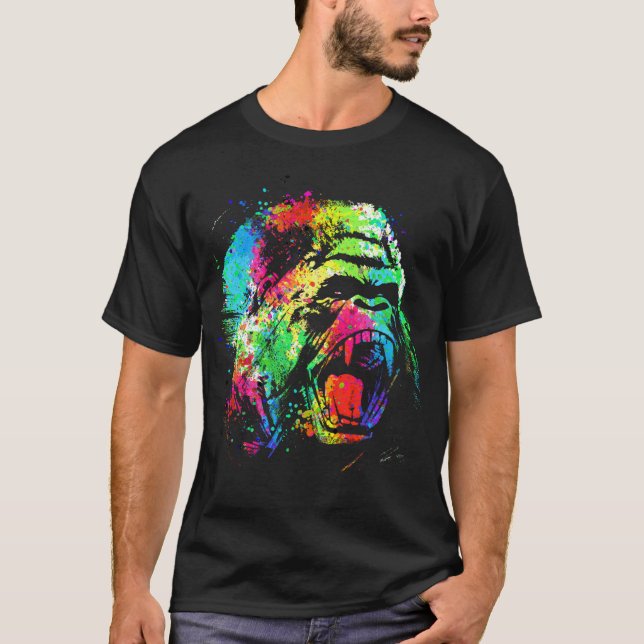 Color splatter gorilla T-Shirt (Vorderseite)