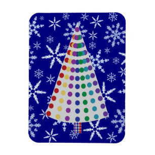Color Spray Weihnachtsbaum auf Snowflake Blizzard Magnet