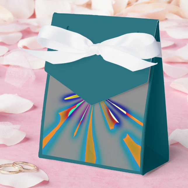 Color Starburst on Grey Geschenkschachtel (Hochzeit)