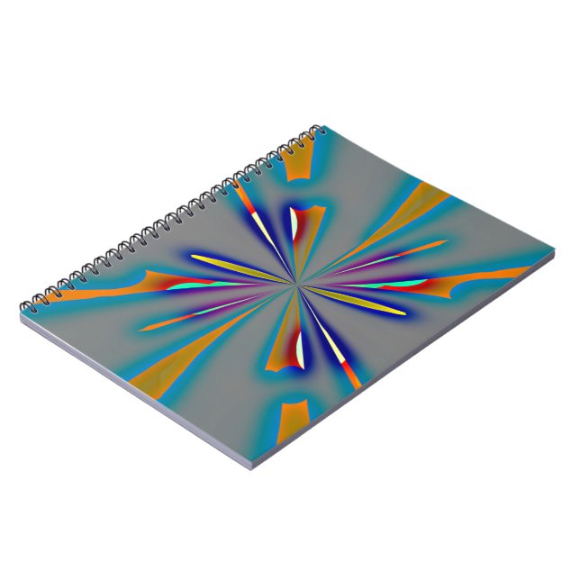 Color Starburst on Grey Notizblock (Linke Seite)