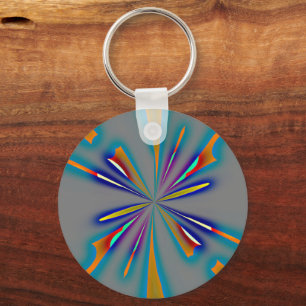 Color Starburst on Grey Schlüsselanhänger