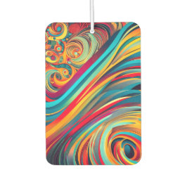 Color Wave Fusion – Modern Abstract Swirl Art Autolufterfrischer