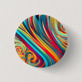Color Wave Fusion – Modern Abstract Swirl Art Button