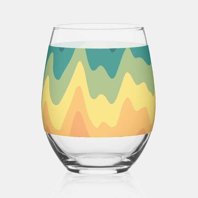 Color Wave Horizon Weinglas Ohne Stiel (Vorderseite)