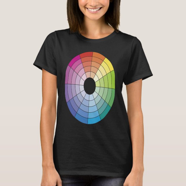 Color Wheel Artistic Artist Cute Fun Beautiful T-Shirt (Vorderseite)