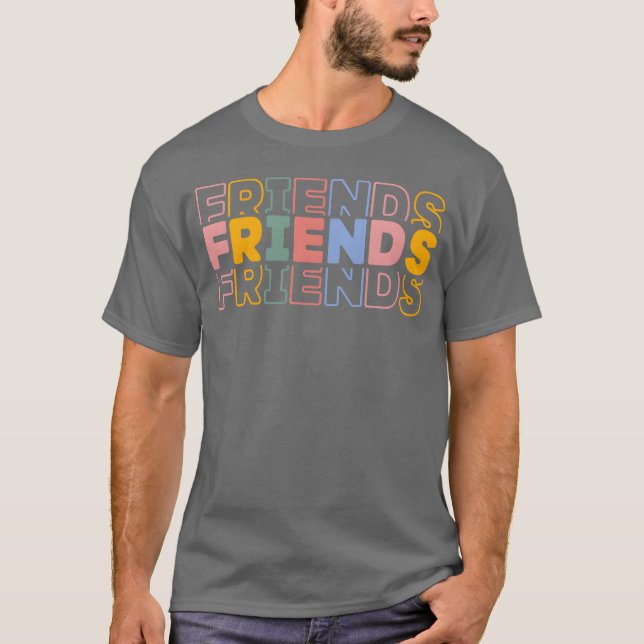 Color Word Friends Junge T-Shirt (Vorderseite)