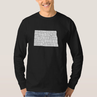 Color Your Own North Dakota RV & Camping Counties T-Shirt