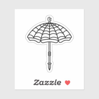 Color Your Own Spooky Spiderweb Beach Umbrella Aufkleber