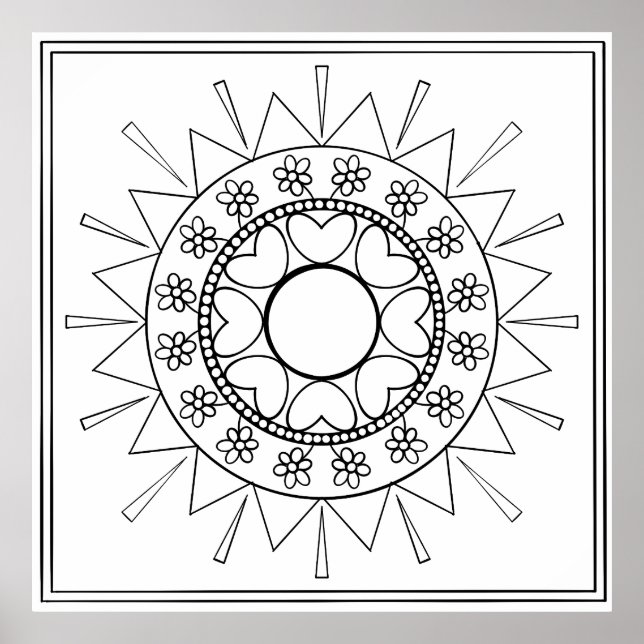 Color Yourself Mandala Poster (Vorne)