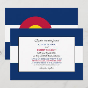 Coloradan Flag, Fahne von Colorado Wedding Einladung