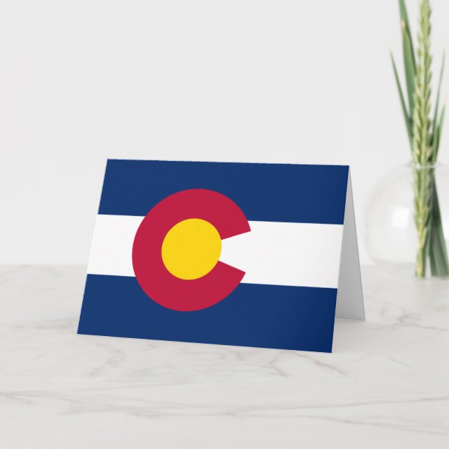 Coloradan Flag, Flag of Colorado Karte (Vorderseite)