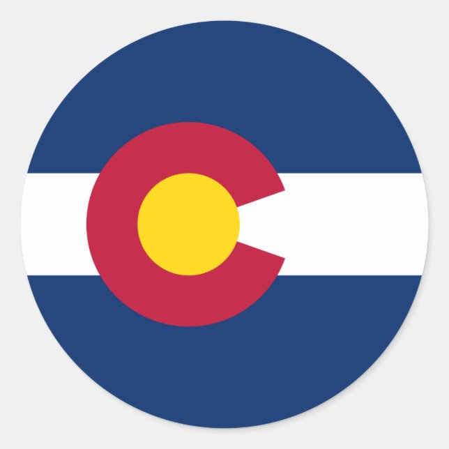 Coloradan Flag, Flagge Colorado Runder Aufkleber (Vorderseite)