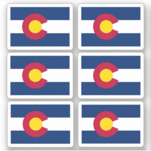 Coloradan-Flagge, amerikanische Staatsflagge Aufkleber