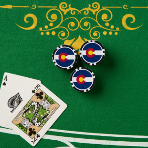 Coloradanische Flagge, Flagge von Colorado Pokerchips