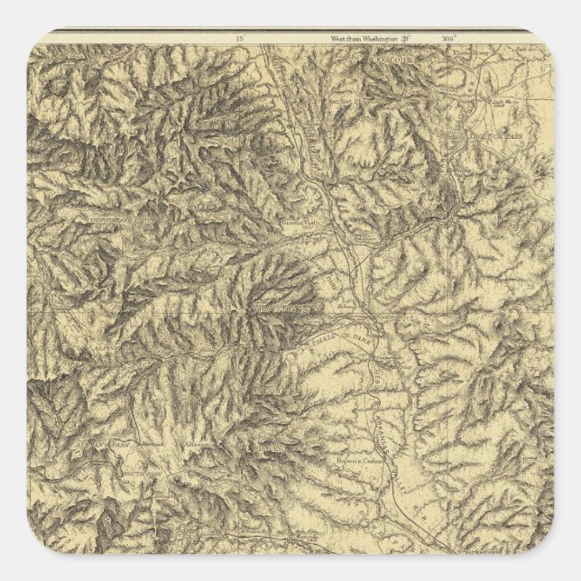 Colorado 11 quadratischer aufkleber (Vorderseite)