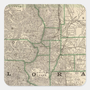 Colorado 12 quadratischer aufkleber