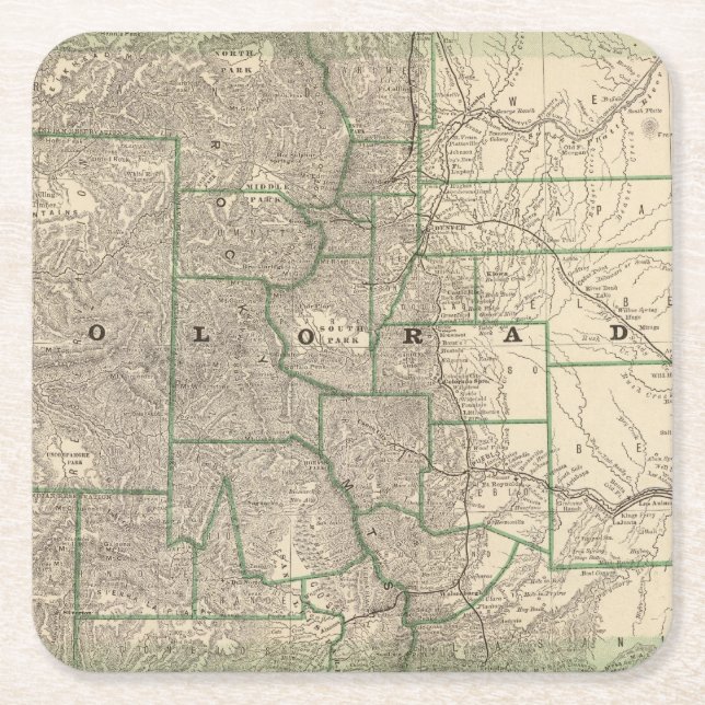 Colorado 12 rechteckiger pappuntersetzer (Vorderseite)