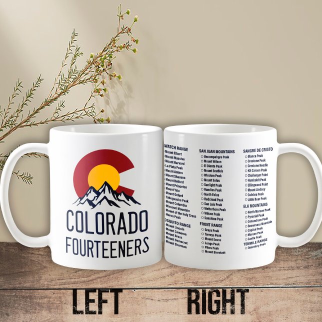Colorado 14ers Fourteeners Mountain Souvenirs Kaffeetasse (Von Creator hochgeladen)