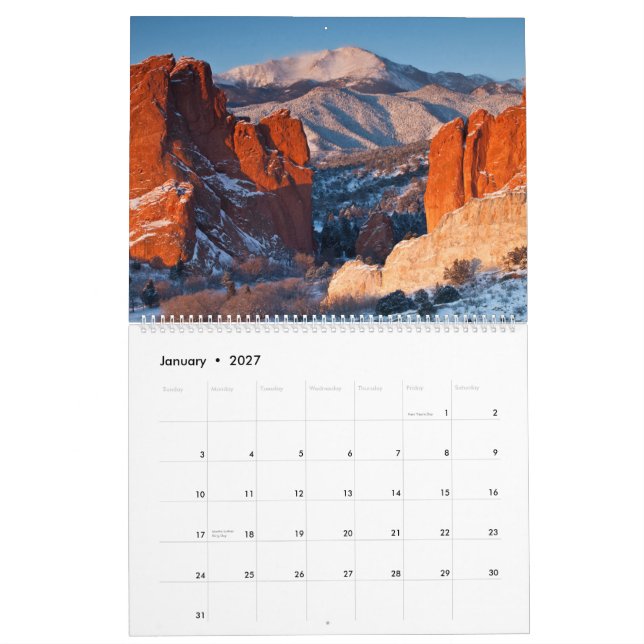 Colorado 2015 landschaftlicher Kalender (Jan 2027)