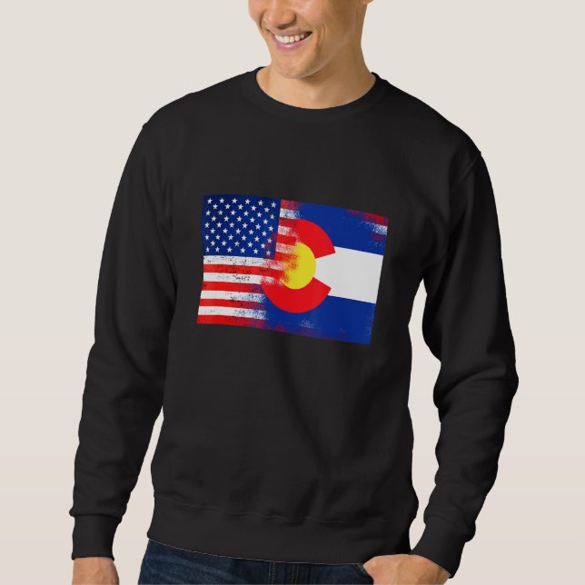 Colorado American Flag Fusion Essential Sweatshirt (Vorderseite)