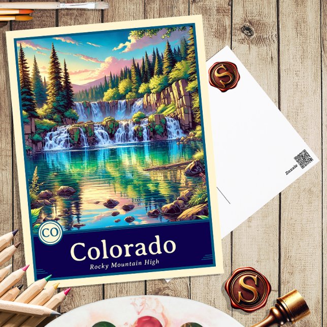 Colorado | Anime Style Cel Schattenkarte Postkarte (Von Creator hochgeladen)