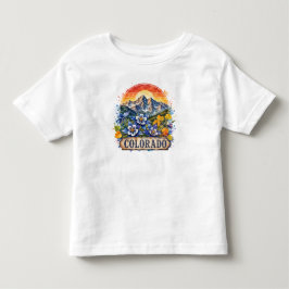 Colorado-Aquarellberge PNG-Staatsdesign Kleinkind T-shirt