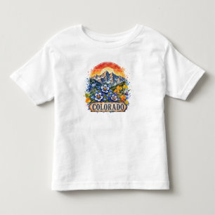 Colorado-Aquarellberge PNG-Staatsdesign Kleinkind T-shirt