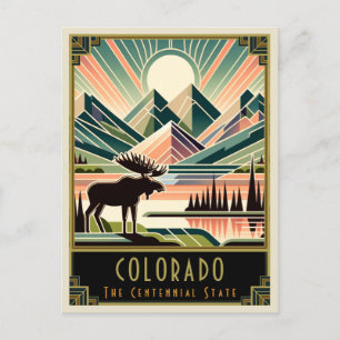 Colorado   Art Deco Postkarte