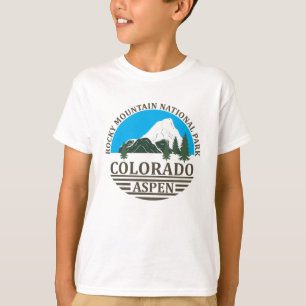 Colorado Aspen Skigebiet Blau Himmel T-Shirt