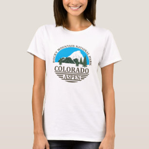Colorado Aspen Skigebiet Blau Himmel T-Shirt