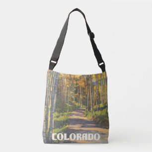 Colorado Aspen Trees Vintage Szene Tragetaschen Mit Langen Trägern
