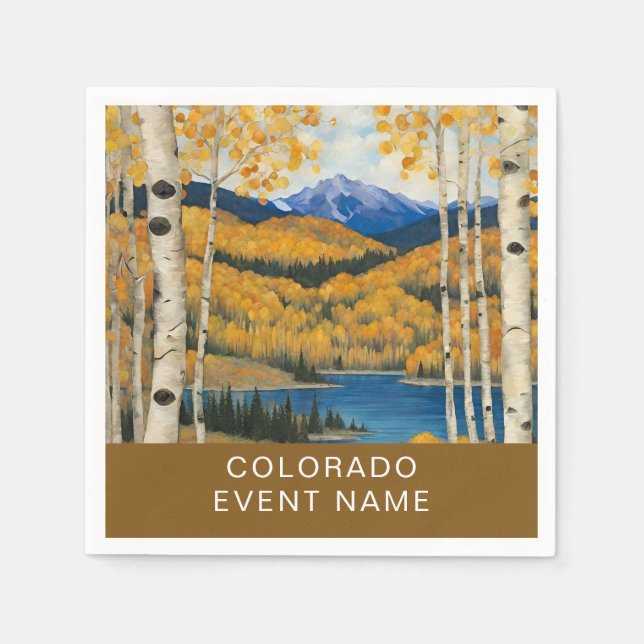 Colorado Aspens Mountains Serviette (Vorderseite)