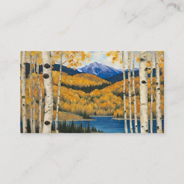 Colorado Aspens Mountains Visitenkarte (Vorderseite)