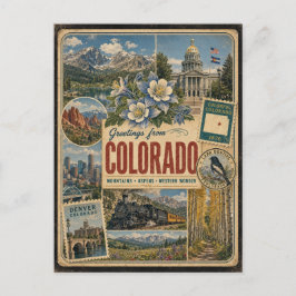 Colorado Authentische Vintage-Style-Postkarte Postkarte