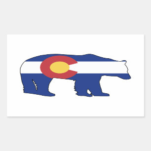 Colorado-Bärenflagge Rechteckiger Aufkleber