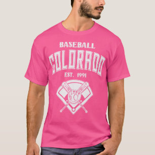 Colorado Baseball Est 1991 Vintager weißer Text T-Shirt