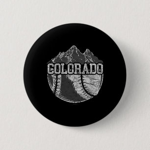 Colorado Baseball Fan Tee Vintage Rocky Mountains Button