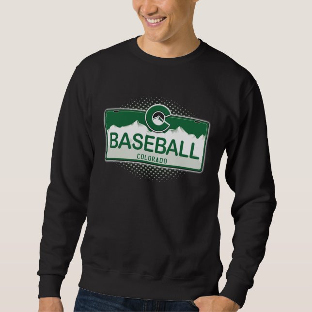 Colorado Baseball License Plate Sweatshirt (Vorderseite)