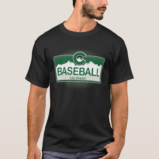 Colorado Baseball License Plate T-Shirt (Vorderseite)