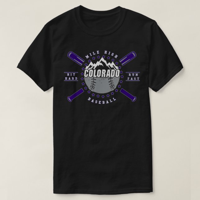 Colorado Baseball Rocky Mountains Grafikdesign T-Shirt (Design vorne)