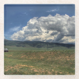 Colorado-Bauernhof Glasuntersetzer