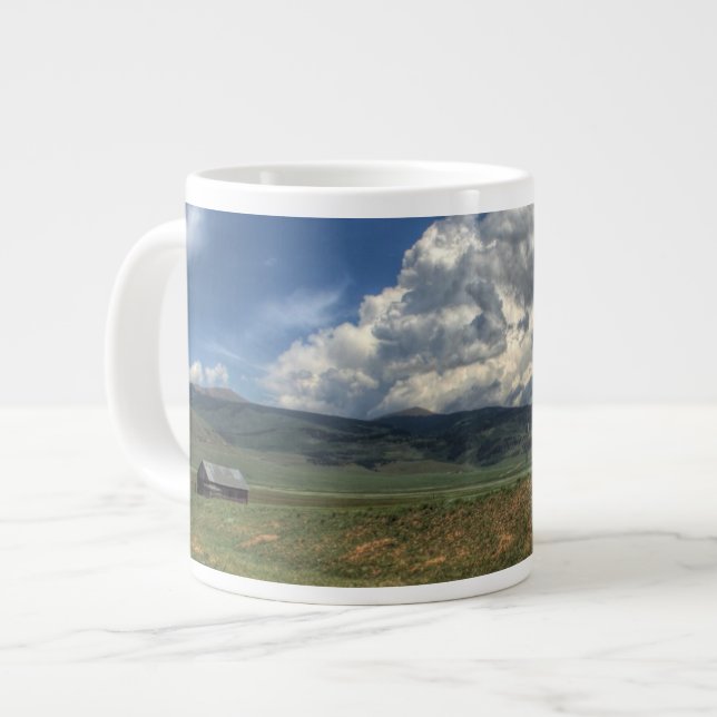 Colorado-Bauernhof Jumbo-Tasse (Vorderseite Links)