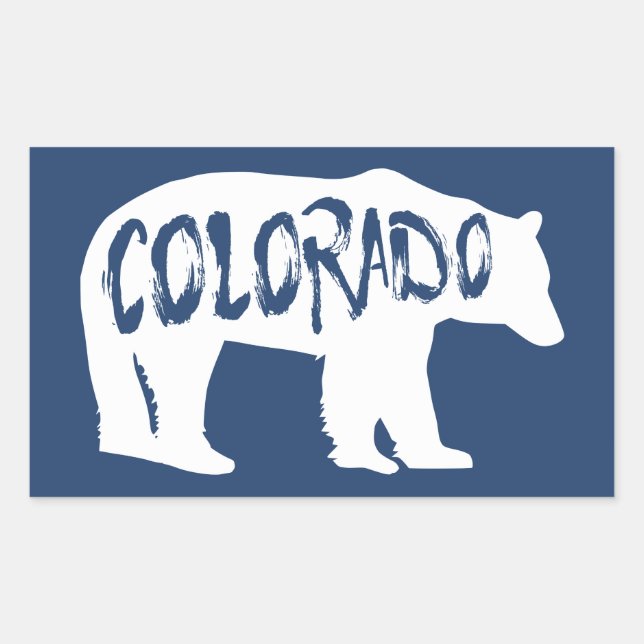 Colorado Bear Rechteckiger Aufkleber (Vorderseite)