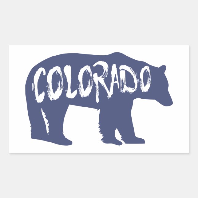 Colorado Bear Rechteckiger Aufkleber (Vorderseite)
